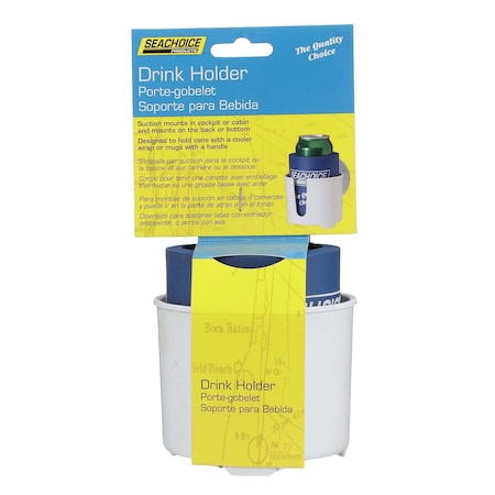 Seachoice Boat Drink Holder w/ Insulation, Suction Cup Mount, White 79381