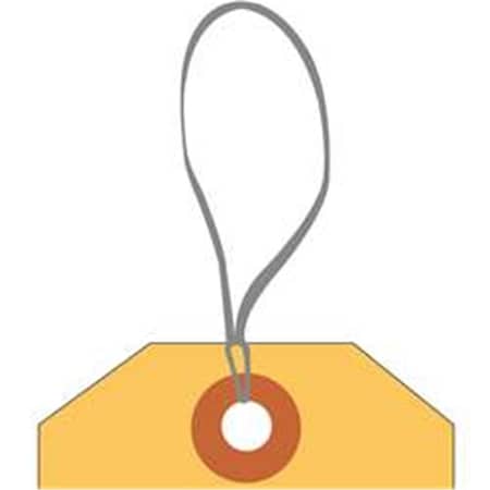 Officespace 9 in. Pre-Tied Elastic Loop, White, 1000PK OF2536913