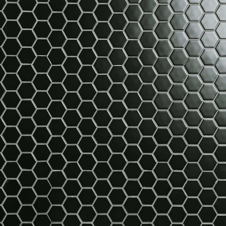 Msi Black Hexagon 11.63 In. X 12.75 In. X 6Mm Matte Porcelain Mesh-Mounted Mosaic Tile, 15PK ZOR-MD-0345