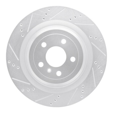 Dynamic Friction Co DFC Brake Rotor - Drilled and Slotted - Silver 631-63150L