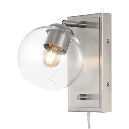 Jonathan Y Hugo 6" 1-Light Minimalist Modern Plug-In or Hardwired Adjustable Iron LED Wall Sconce w/Rotary Dimm JYL7567B