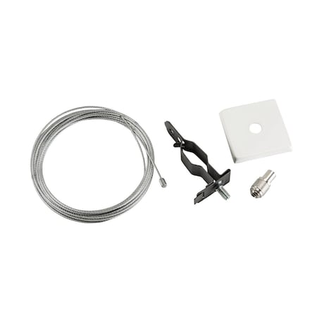 Keystone Canopy Cover Non-Feed Kit, T-Bar Mount | 2" Square | White KT-LALED-2SC-2-NF-KIT