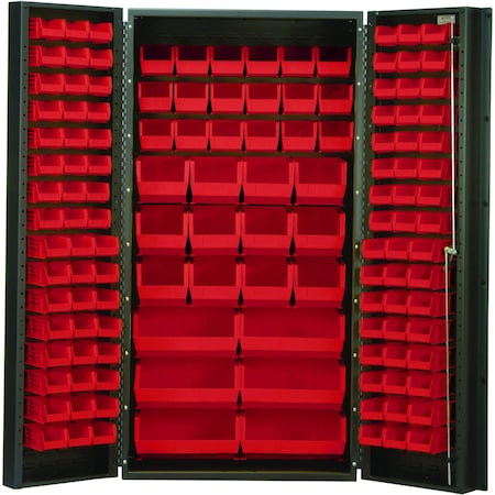 Quantum Storage Systems STORAGE CABINET W/68 RED BINS QSC-36-68RD