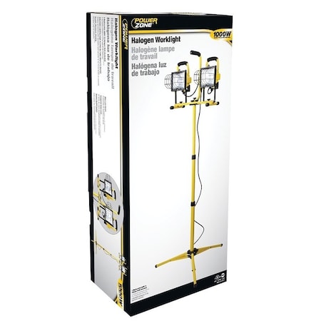 Powerzone Work Light, 2Lamp, Halogen Lamp, 8000 Lumens, Yellow ORHLT500X2