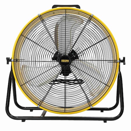 Edendirect 24in 3 Speeds Portable High Velocity Drum Fan Yellow with 1/3 HP, Turbo Blade, Low Noise IR-FAN7806