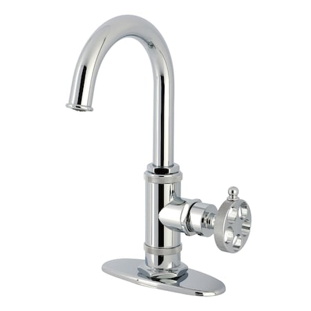 Kingston Brass Single-Handle Bar Faucet with Knurled Handle, Polished Chrome KSD8501RKZ