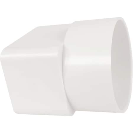 Ipex 2'' x 3'' x 3'' Sewer and Drain White Styrene Downspout Adapter 414431BC