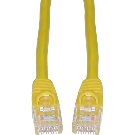 Cable Wholesale 1 ft. Cat5e Yellow Ethernet Patch Cable, Snagless - Molded Boot 10X6-08101