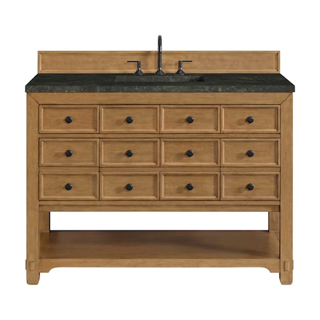James Martin Vanities Malibu 48" Single Vanity, Amber Birch, w/ 3 CM Phantome Eclos Top 505-V48-AMB-3PHT