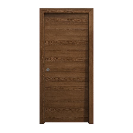 Sartodoors Sliding Pocket Door 36 x 96 inches, Ego 5000 Cognac Oak Veneer, Kit Rail Hardware, Solid Wood Int EGO5000PD-DKO-3696