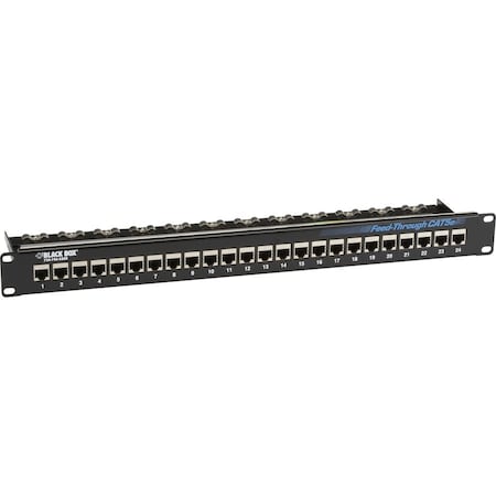 Black Box Cat5E Feed-Through Patch Panel, Shielded, RJ45 JPM804A-R2