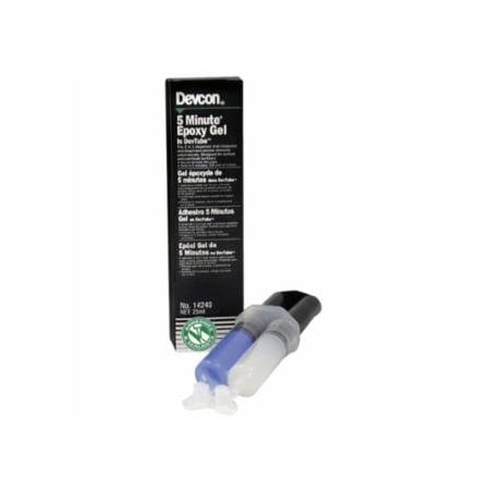 Devcon 5 Minute Epoxy Gel, 25 mL, Dev-Tube, Amber/Opaque 230-14240