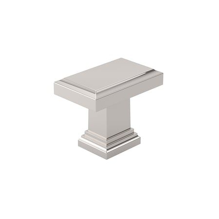 Richelieu Mirabel Collection 1 1/2 in (38 mm) x 15/16 in (24 mm) Polished Nickel Transitional Cabinet Knob BP79538180