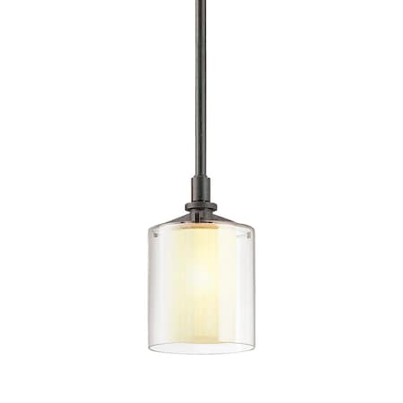 Troy Lighting Arcadia 1 Light Pendant 4.75 In. Textured Iron F1719-TRN