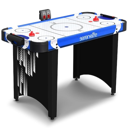 Serenelife 48 in Air Hockey Game Table, w/Built-in Score Tracker & Puck Dispenser, Digital LED Scoreboard & SLARHKY430