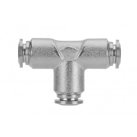 Usa Industrials Push to Connect Tube Fitting - Stainless Steel - Union Tee - 4mm Tube OD ZUSA-TF-PTC-SS-176