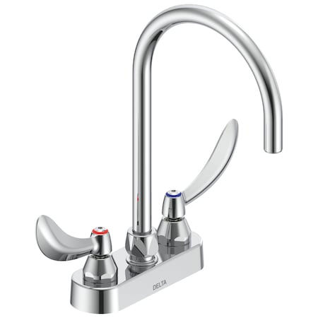 Delta Commercial 27C4 / 27C5 / 27C6 4 in Cast Deckmount In Chrome 27C4974