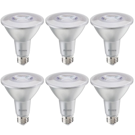 Bulbrite 75-Watt Equivalent Dimmable Narrow Flood PAR30LN Medium E26 LED Light Bulb, 3000K, 6PK 861740