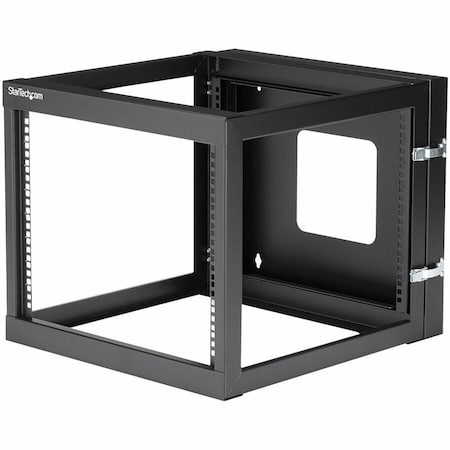 Startech.Com 8U 22in Depth Hinged Open Frame Wall Mount Server Rack RK819WALLOH