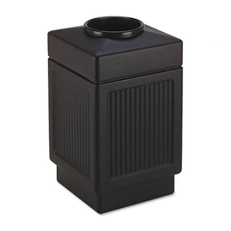 Pinpoint Canmeleon Collection 38 Gallon Top Open Receptacle in Black PI516784