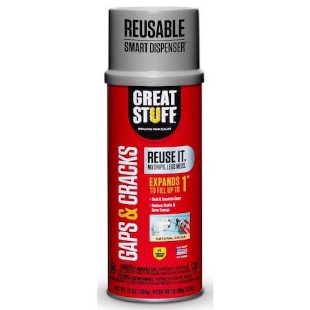 Great Stuff Smart Dispenser Ivory Polyurethane Insulating Foam Sealant 12 oz, 12PK 99108824