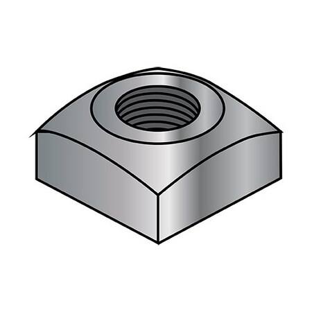 Zoro Select 5/16-18 Square Nut Regular Galvanized, 1000Pk 31NQRG
