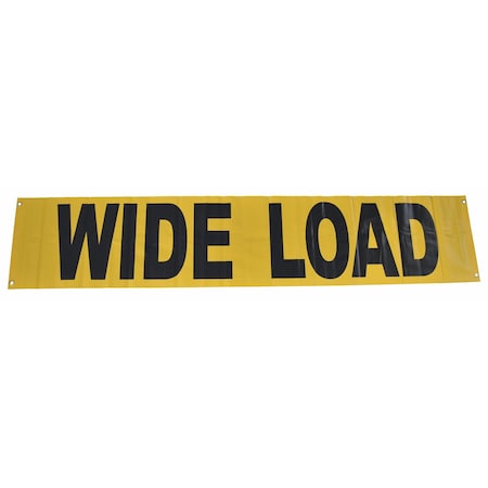 Doleco Banner One-Sided Mesh 18" x 84" Oversize Load with 4 Ropes 28000006
