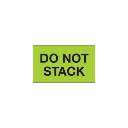 Bubblefast 3 x 5'' - ''Do Not Stack'' Fluorescent Green Labels BFDL2241