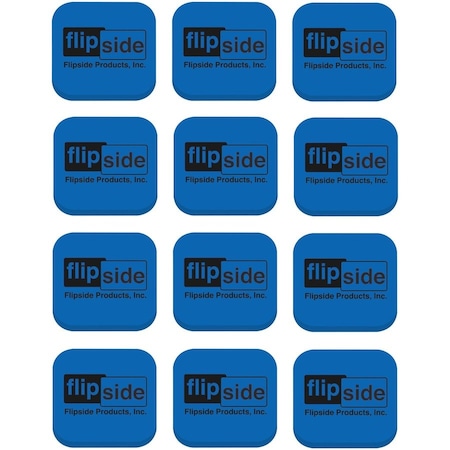 Flipside Magnetic Whiteboard Student Erasers, Flipside Logo, 12 Per Pack, 3PK 35030