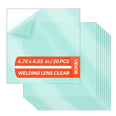 Vevor Welding Helmet Outer Cover Lens 20PCS 4.76 in x 4.65 in Outer Replacement Lens, 20PK Front Cover Lens
