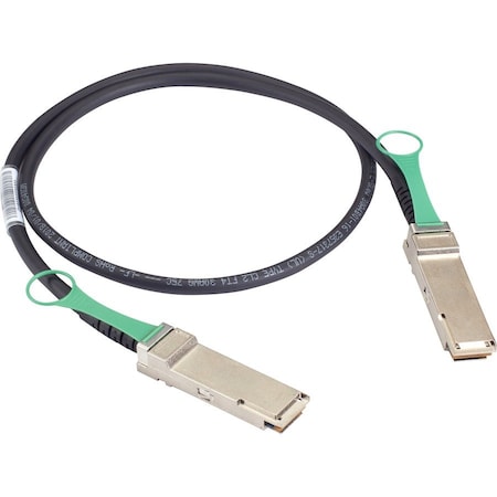 Black Box QSFP+ 40-Gbps Direct Attach Cable DAC - Cisco QSFP-H40G-CU2M Compatible, Black, 2-m 6.5-ft. QSFP-H40G-CU2M-BB