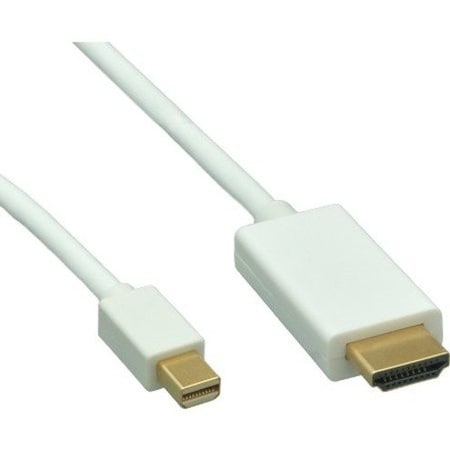 Cable Wholesale Mini DisplayPort to HDMI Cable, Mini DisplayPort Male to HDMI Male, 15 foot 10H1-62315