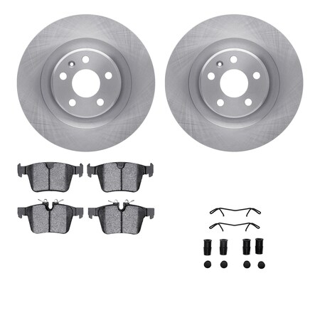 Dynamic Friction Co DFC Brake Rotor with 5000 Brake Pads and Hardware Kit 6512-27317