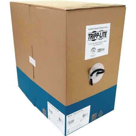 Eaton Tripp Lite Series Cat6a 10G Solid Core UTP Bulk Ethernet Cable, CMR Rated, Black, 1000 ft. 305 m N223-01K-BK