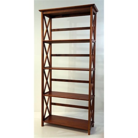 Yu Shan Co Usa Ltd Montego 5 tier Bookcase Walnut 324-54