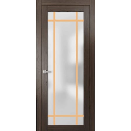 Sartodoors Solid French Door Frosted Glass Planum 2113 28x80 Solid Core Modern Interior PLANUM2113ID-CA-28 x 80