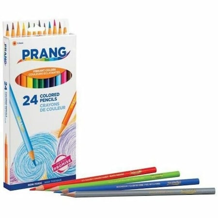 Dixon Ticonderoga Prang Colored Pencils, 3.3 Millimeter, 7 Long 24 Color Setin 22240