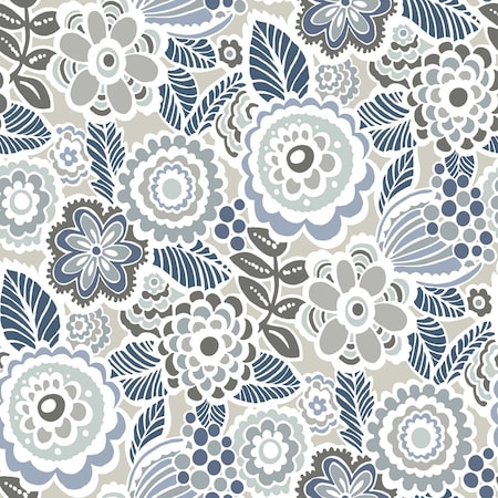 A-Street Prints Lucy Grey Floral Wallpaper 2903-25864