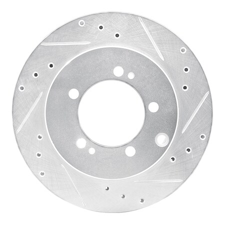 Dynamic Friction Co DFC Brake Rotor - Drilled and Slotted - Silver 631-72017R
