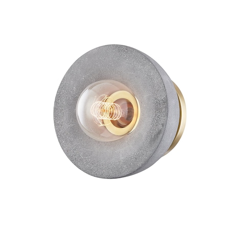 Mitzi Poppy 1 Light Flush Mount 6.5 In. Aged Brass H400501-AGB