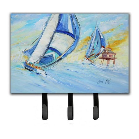 Carolines Treasures Sailboats And Middle Bay Lighthouse Leash and Key Holder JMK1005TH68