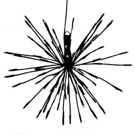 Celebrations Orange/Purple 16 in. LED Starlight Burst Halloween Decor 23-04060A