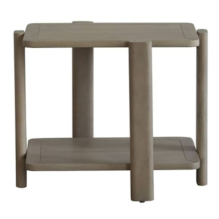 Homeroots 22" White Solid Wood End Table With Shelf 653990