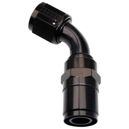 Fragola 2604512 No.12 Race-Rite Crimp-On Hose End, Black Anodize - 45 deg FRG2604512