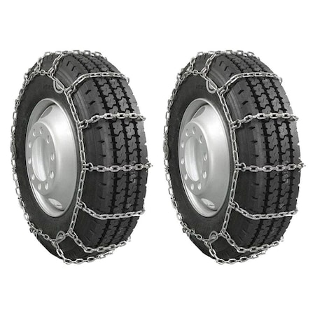Mytee Products 2 Pair Cam Tensioner Square Link Snow Tire Chains Compatible w/ 19.5in Rim Dia & 8in Wide Car Pickup, 2PK TC195SQSx2