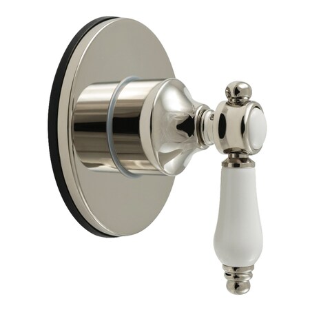 Kingston Brass Single-Handle Six-Way Diverter Valve with Round Trim Kit, Polished Nickel KS4036BPL