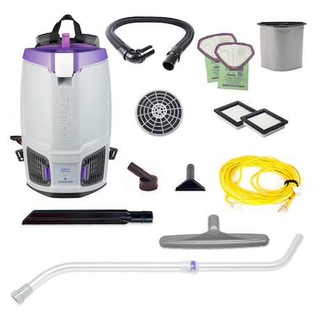 Proteam GoFit 6, 6 qt. Backpack Vacuum w/ Xover Performance Telescoping Wand Tool Kit 107736