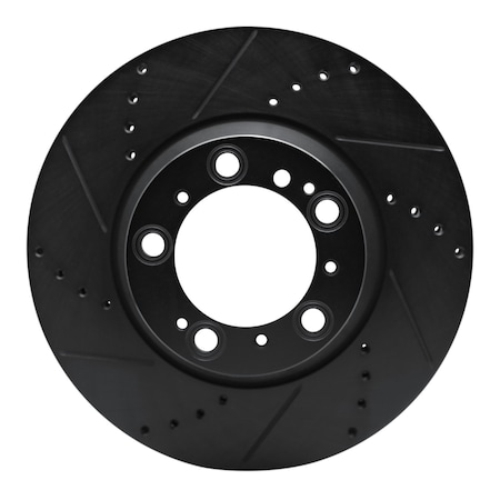 Dynamic Friction Co DFC Brake Rotor - Drilled and Slotted - Black 633-02066D