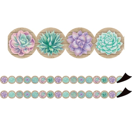 Teacher Created Resources Rustic Bloom Magnetic Border, 24 Feet Per Pack, 2PK TCR77559