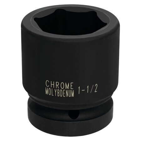 Performance Tool 1 in. Dr. 1-1/2 in. 6pt Impact Socket, Chrome Moly, Rounded Corners M745-32